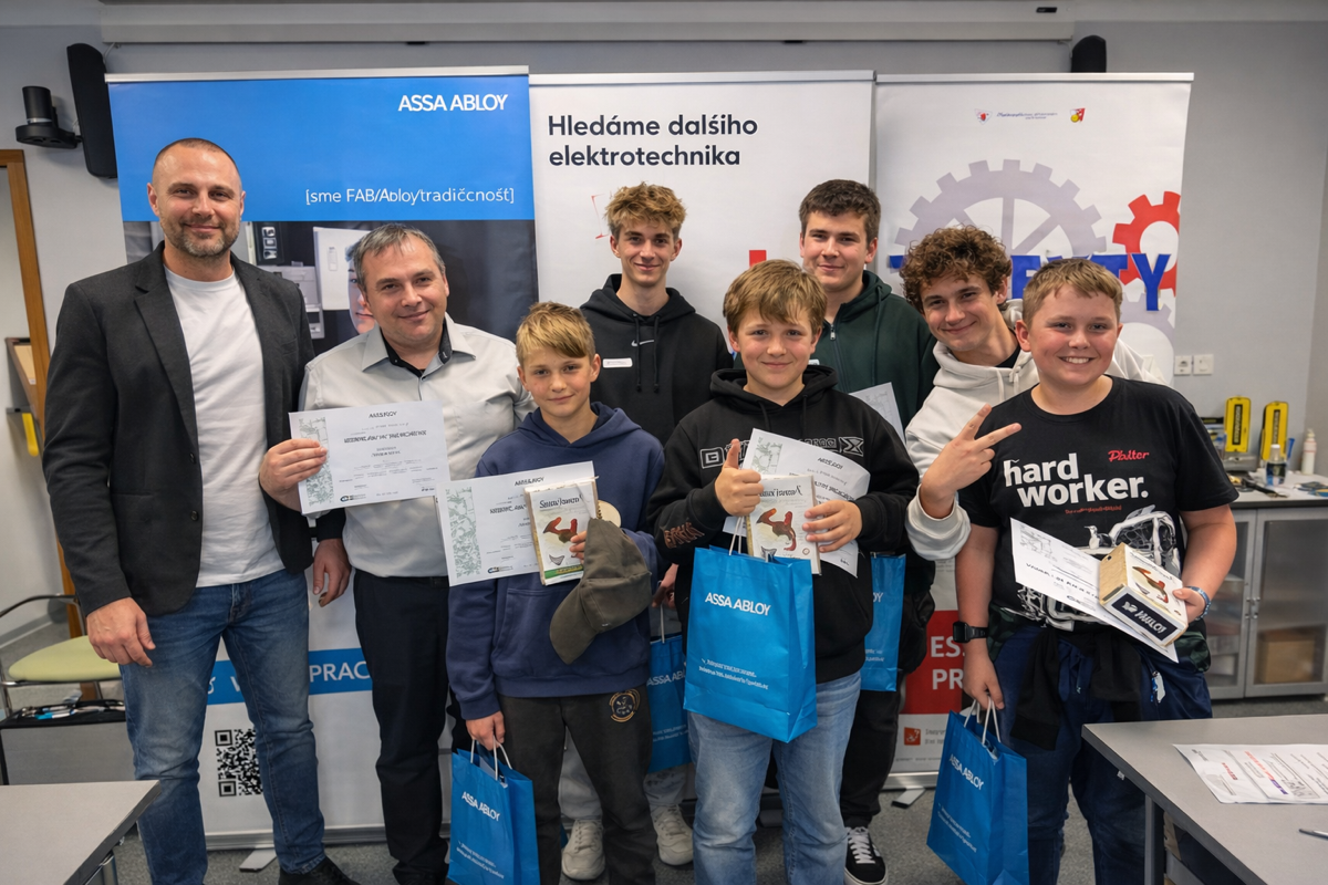 ASSA ABLOY opět podpořila soutěž Talenty pro firmy, tým žáků vybojoval krásné 3. místo 