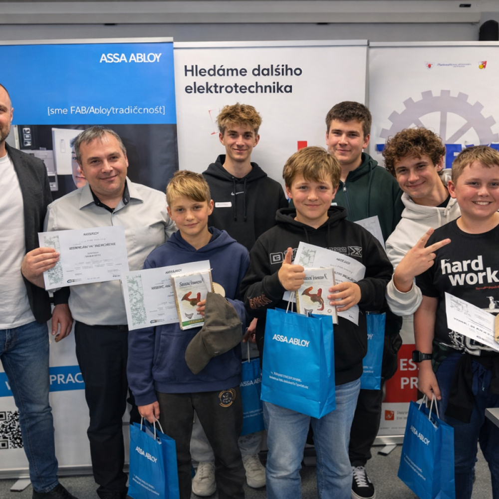 ASSA ABLOY opět podpořila soutěž Talenty pro firmy, tým žáků vybojoval krásné 3. místo 