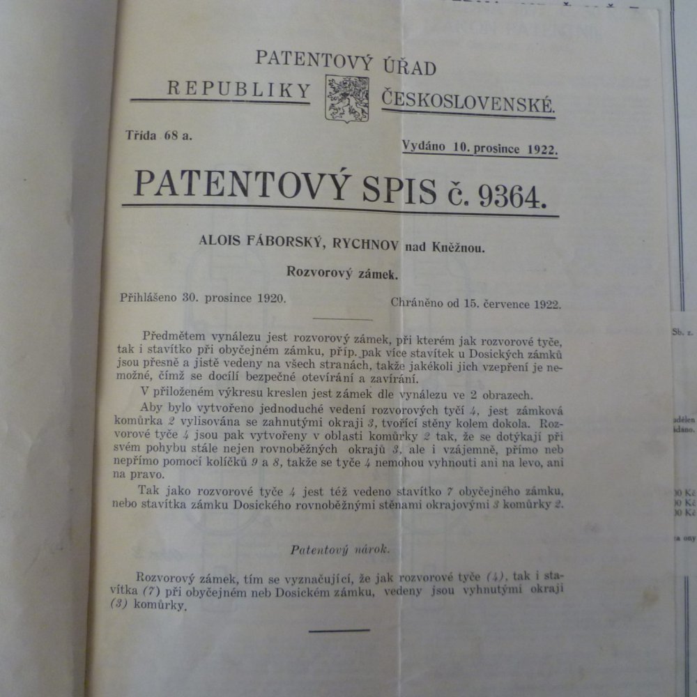 100 let od prvního dochovaného patentu značky FAB
