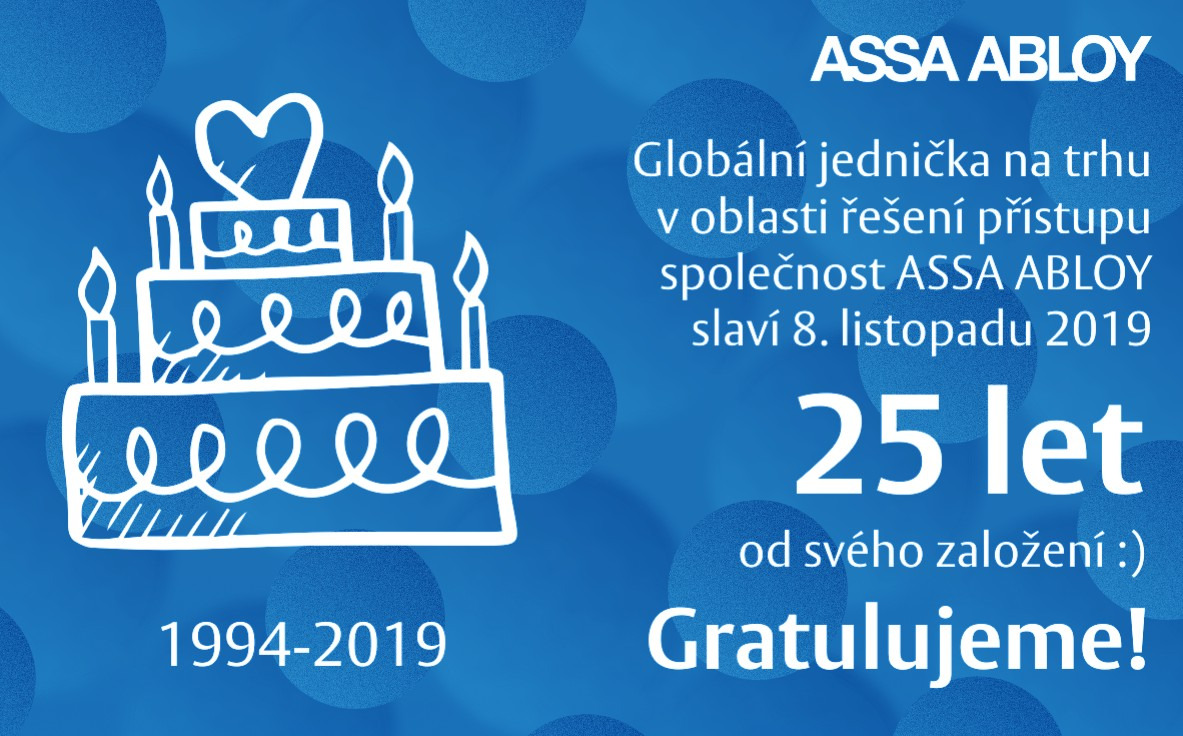 ASSA ABLOY slaví 25 let od svého založení